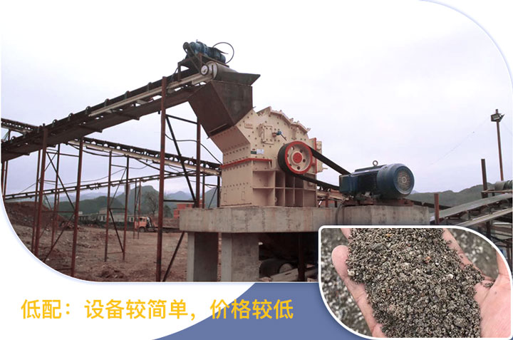 低配的方案价格低，适合小型砂石场